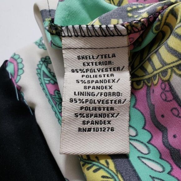 Beige by eci Multicolor Floral V-Neck Sleeveless Dress – Size 8 - Picture 8 of 12